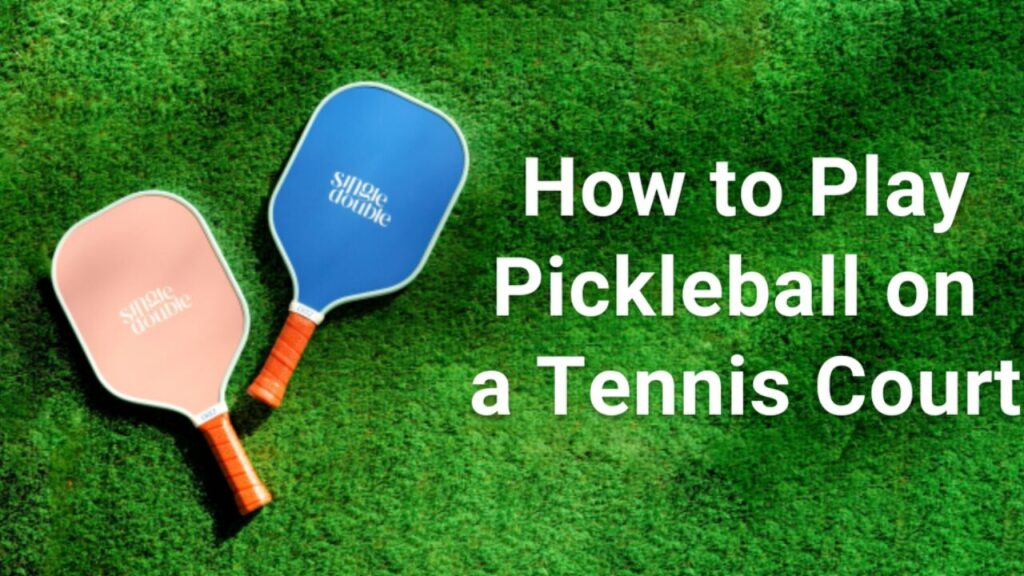 Pickleball in tennis court
